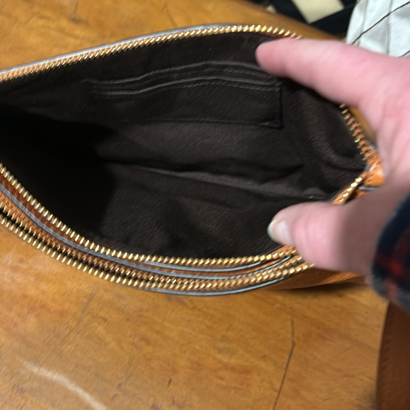 2000 Coach Orange Mia Crossbody Double Zip Compartments Hidden Snap Closure NWOT - Picture 12 of 16